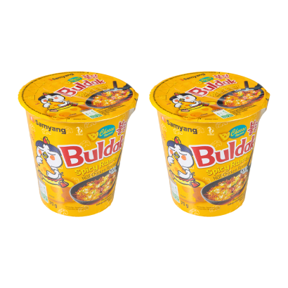 Набір Локшина 2шт Samyang Buldak Hot Cheese (Сирна) у Стаканчику Гостра 70g - Retromagaz