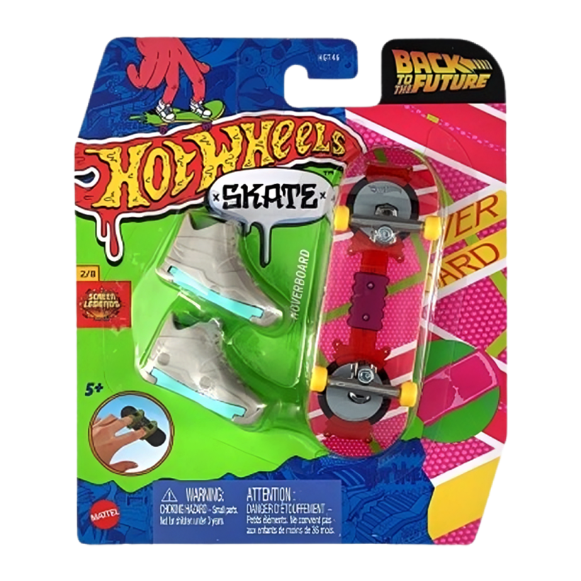 Скейт и Обувь для Пальчиков Hot Wheels Hoverboard Back to The Future 1:64 HVJ82 Pink - Retromagaz