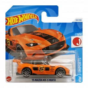 Машинка Базовая Hot Wheels '15 Mazda MX-5 Miata J-Imports 1:64 HTD22 Orange