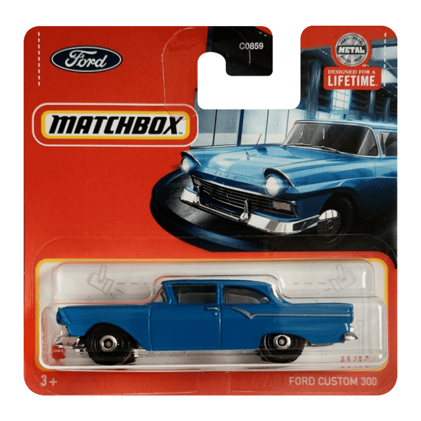 Машинка Велике Місто Matchbox 1957 Ford Custom 300 Showroom 1:64 HVN86/HVL58 Blue - Retromagaz