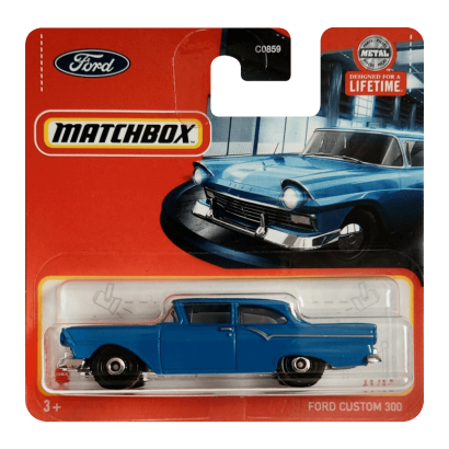 Машинка Большой Город Matchbox 1957 Ford Custom 300 Showroom 1:64 HVN86/HVL58 Blue - Retromagaz