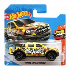Машинка Базова Hot Wheels '19 Ford Ranger Raptor Hot Trucks 1:64 FYB56 Yellow