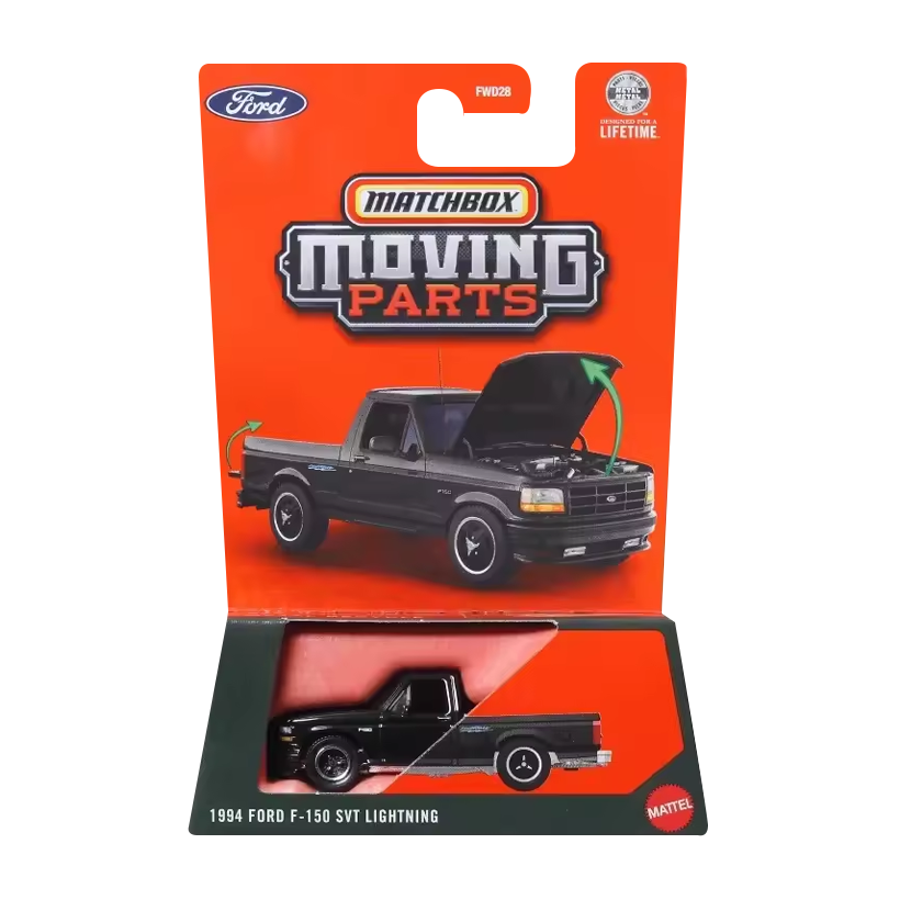 Тематична Машинка Matchbox 1994 Ford F-150 SVT Lightning Moving Parts 1:64 JHV65 Black - Retromagaz