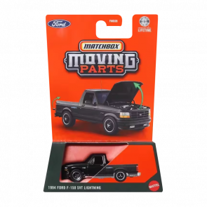 Тематическая Машинка Matchbox 1994 Ford F-150 SVT Lightning Moving Parts 1:64 JHV65 Black - Retromagaz