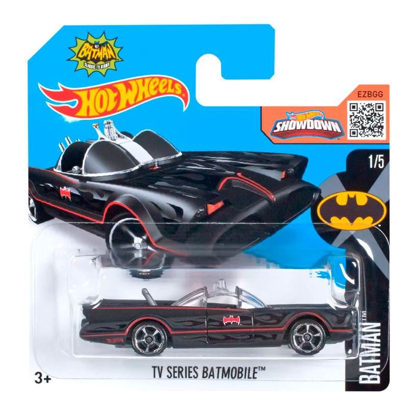 Машинка Базова Hot Wheels TV Series Batmobile Batman 1:64 DHT15 Black - Retromagaz
