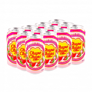 Набір Напій 12шт Chupa Chups Strawberry & Cream Flavour 345ml