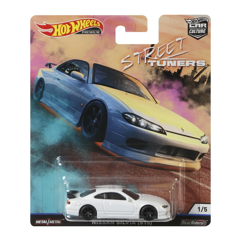 Машинка Premium Hot Wheels Nissan Silvia (S14) Street Tuners 1:64 FYN79 White - Retromagaz