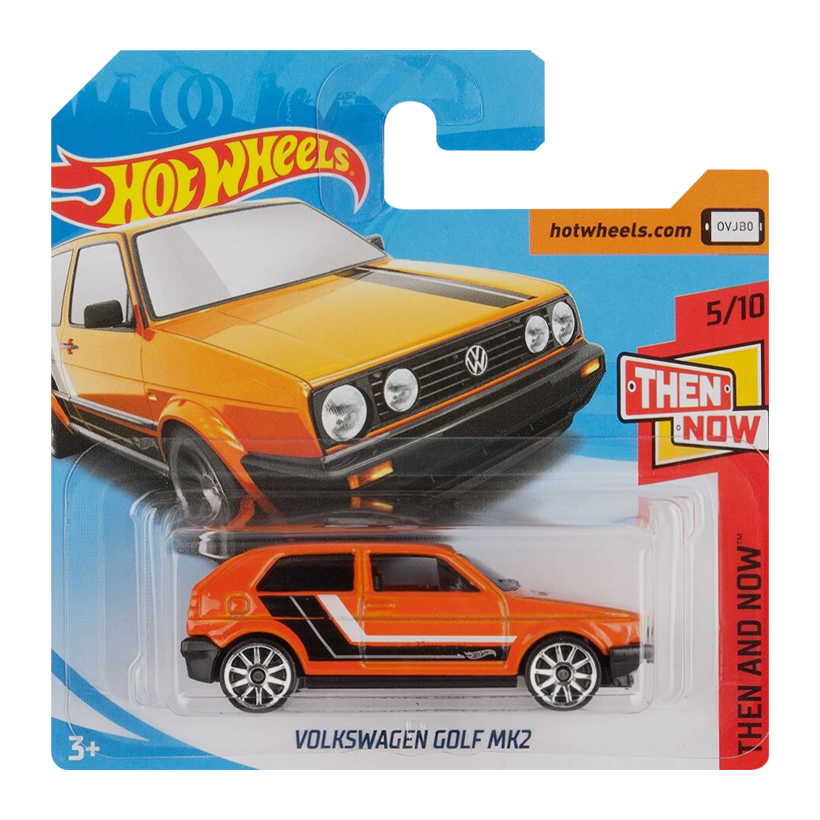 Машинка Базова Hot Wheels Volkswagen Golf MK2 Then and Now 1:64 FJX92 Orange - Retromagaz