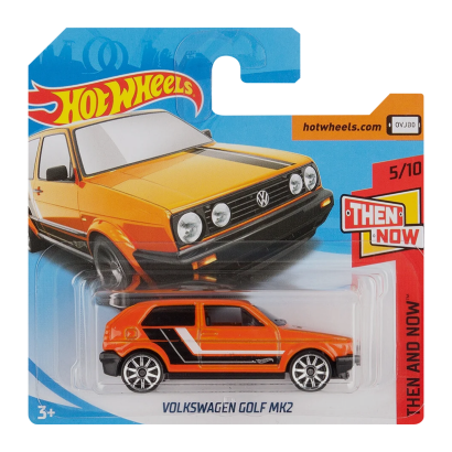 Машинка Базовая Hot Wheels Volkswagen Golf MK2 Then and Now 1:64 FJX92 Orange - Retromagaz