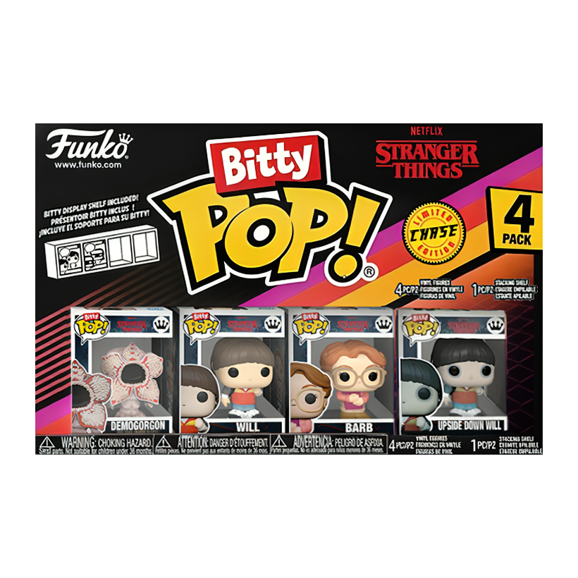 Пак Фігурок FUNKO POP! Bitty Pop! Stranger Things Демогоргон Upside Down Will Chase 23mm 83661 - Retromagaz