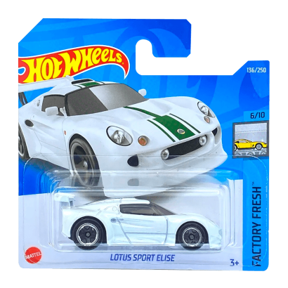 Машинка Базовая Hot Wheels Lotus Sport Elise Factory Fresh 1:64 HCW31 White - Retromagaz
