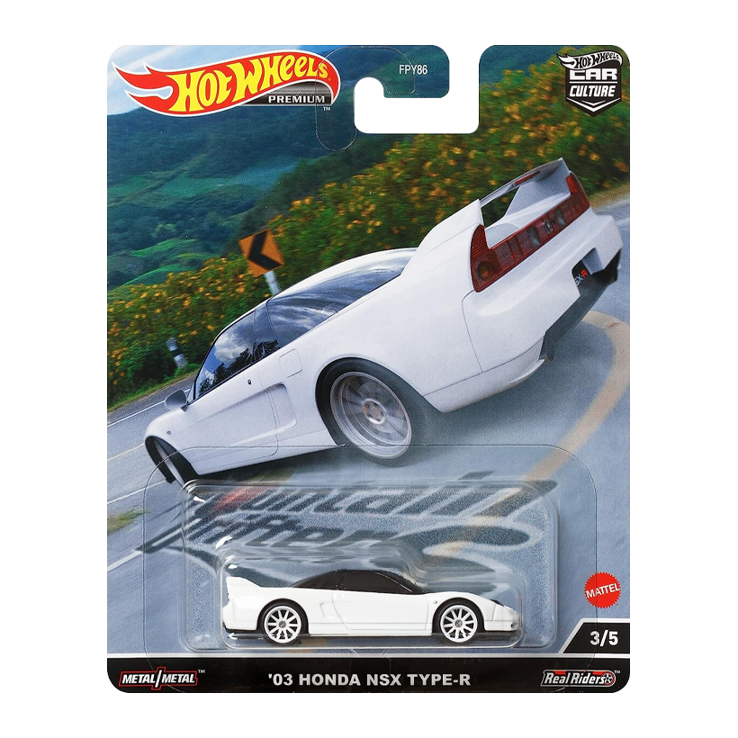Машинка Premium Hot Wheels '03 Honda NSX Type-R Mountain Drifters 1:64 HCK00 White - Retromagaz