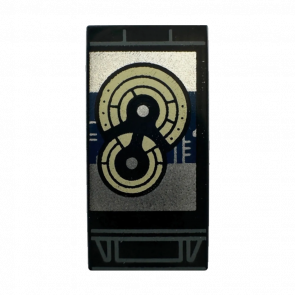 Плитка Lego Декоративная Data Cartridge with Light Bluish Gray Case Death Star Plans 1 x 2 3069pb1417 6560147 Black Б/У - Retromagaz