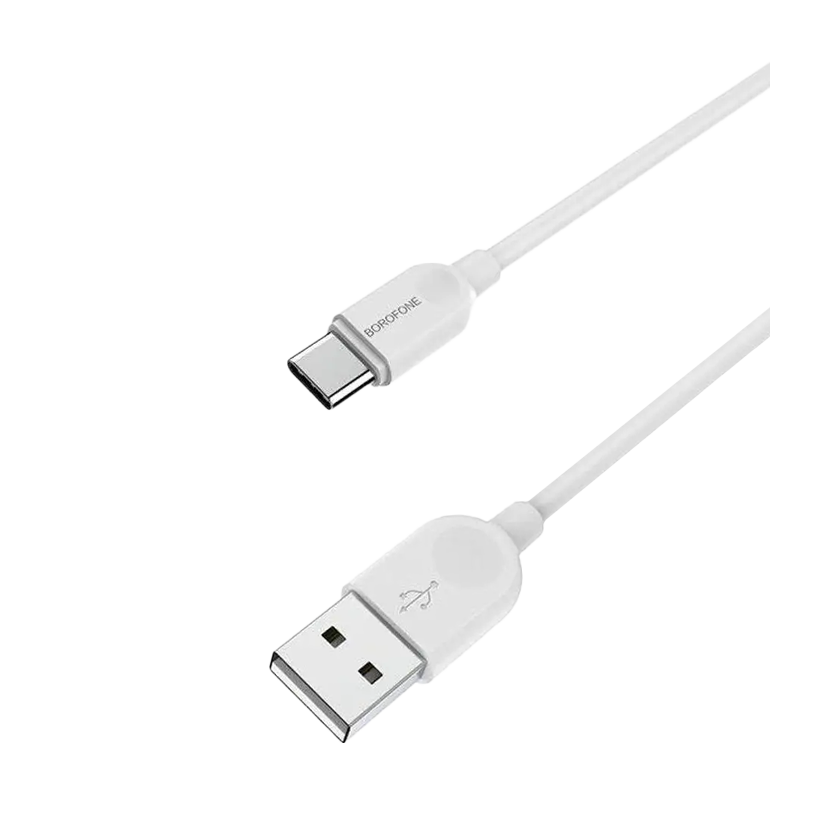 Кабель Borofone USB 2.0 - USB Type-C White 2m - Retromagaz