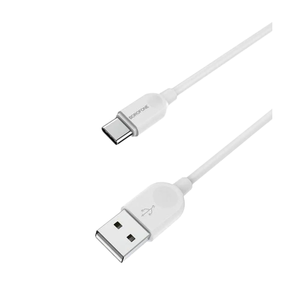 Кабель Borofone USB 2.0 - USB Type-C White 2m - Retromagaz