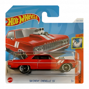 Машинка Базова Hot Wheels '64 Chevy Chevelle SS Muscle Mania 1:64 HTC58 Red