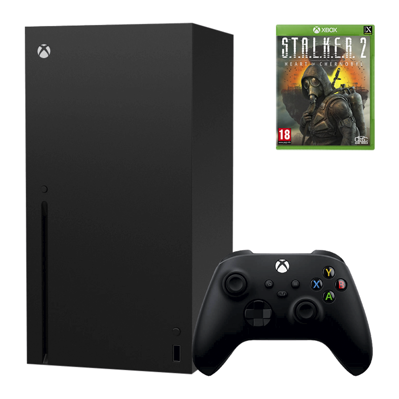 Набор Консоль Microsoft Xbox Series X 1TB Black Б/У  + Игра S.T.A.L.K.E.R. 2: Серце Чорнобиля (Heart of Chornobyl) Українська Озвучка Новый - Retromagaz