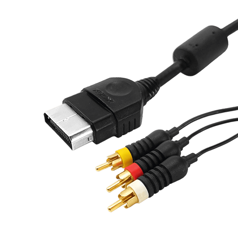 Кабель RMC Xbox Original 3RCA - AV Multi Out Black 2m Б/У - Retromagaz