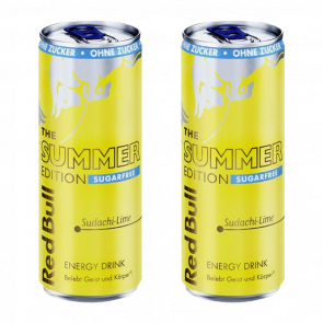 Набір Напій Енергетичний 2шт Red Bull Summer Edition Sudachi Lime Zero Sugar 250ml - Retromagaz
