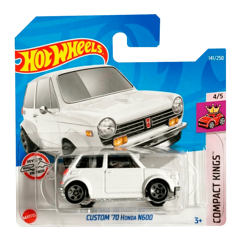 Машинка Базова Hot Wheels Custom '70 Honda N600 Compact Kings 1:64 HCT75 White - Retromagaz