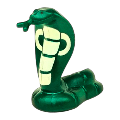 Фігурка Lego Snake Cobra with Tan and Black Pattern Animals Земля 18824pb01 1 6093852 Dark Green Б/У - Retromagaz