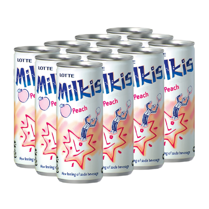Набор Напиток 12шт Lotte Milkis Газированный Молочный Персик 250ml - Retromagaz