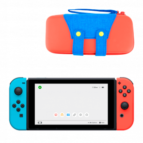 Набір Консоль Nintendo Switch HAC-001(-01) Blue Red 32GB Новий + Чохол Твердий RMC Switch Mario Red Новий