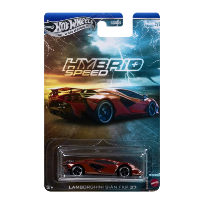 Тематическая Машинка Hot Wheels Lamborghini Sian FKP 37 Hybrid Speed 1:64 JCB77 Red - Retromagaz