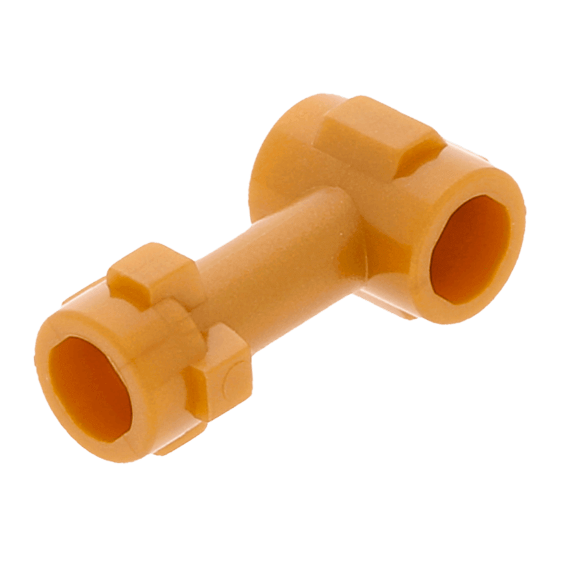 Стержень 20шт Lego Соединитель with Top Stud and 2 Side Studs 1L 92690 4600271 4640843 Pearl Gold Б/У - Retromagaz