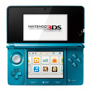 Консоль Nintendo 3DS Модифицированная 32GB Aqua Blue + 10 Встроенных Игр Б/У Нормальный - Retromagaz
