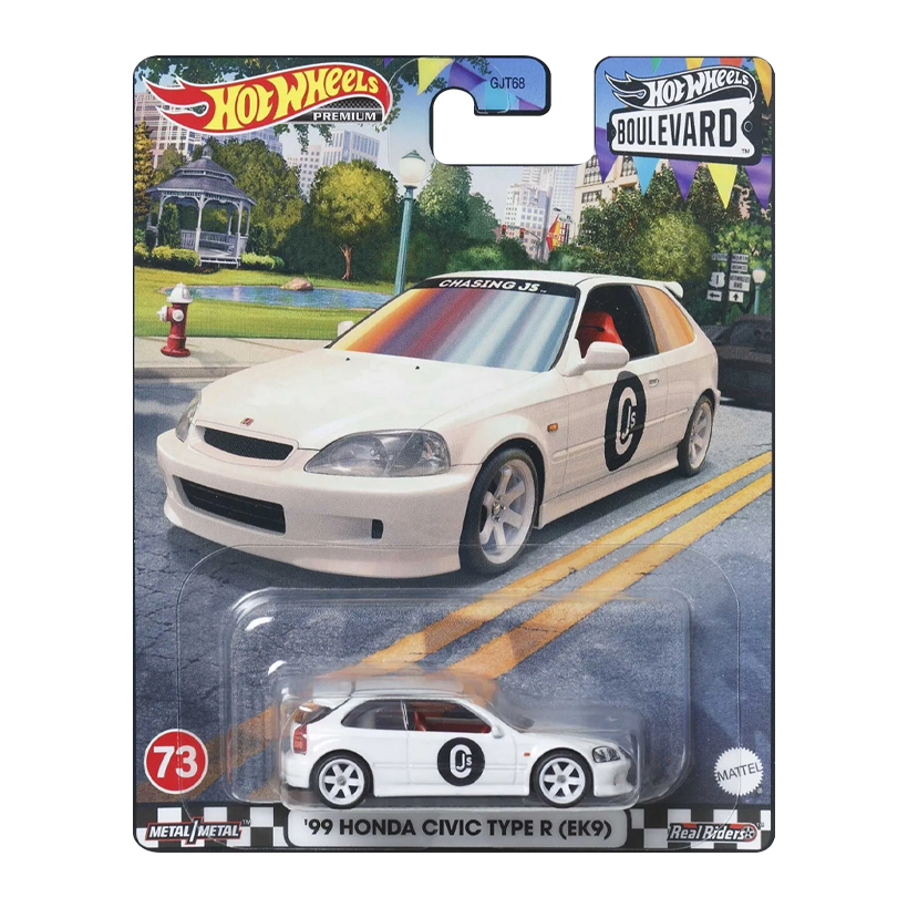 Машинка Premium Hot Wheels '99 Honda Civic Type R (EK9) Boulevard 1:64 GJT68/HKF19 White - Retromagaz