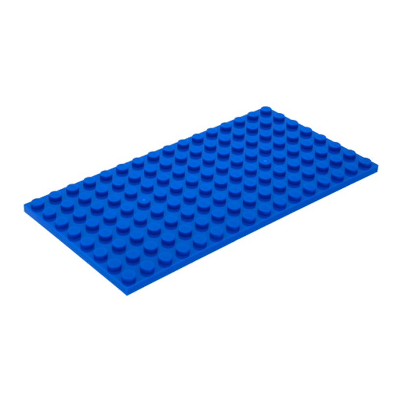 Пластина 2шт Lego Звичайна 8 x 16 92438 4610354 Blue Б/У - Retromagaz