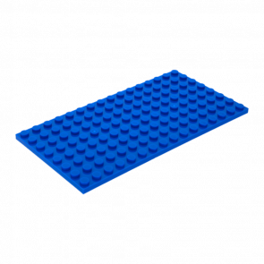 Пластина Lego Звичайна 8 x 16 92438 4610354 Blue 2шт Б/У - Retromagaz