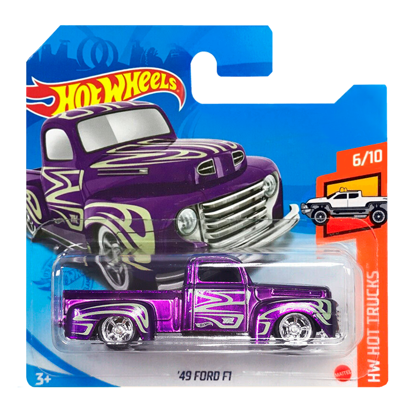 Машинка Базова Hot Wheels '49 Ford F1 Super Treasure Hunt STH Hot Trucks 1:64 GTD03 Purple - Retromagaz