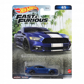 Машинка Premium Hot Wheels Custom Mustang Fast & Furious 1:64 HNW46/HNW51 Dark Blue