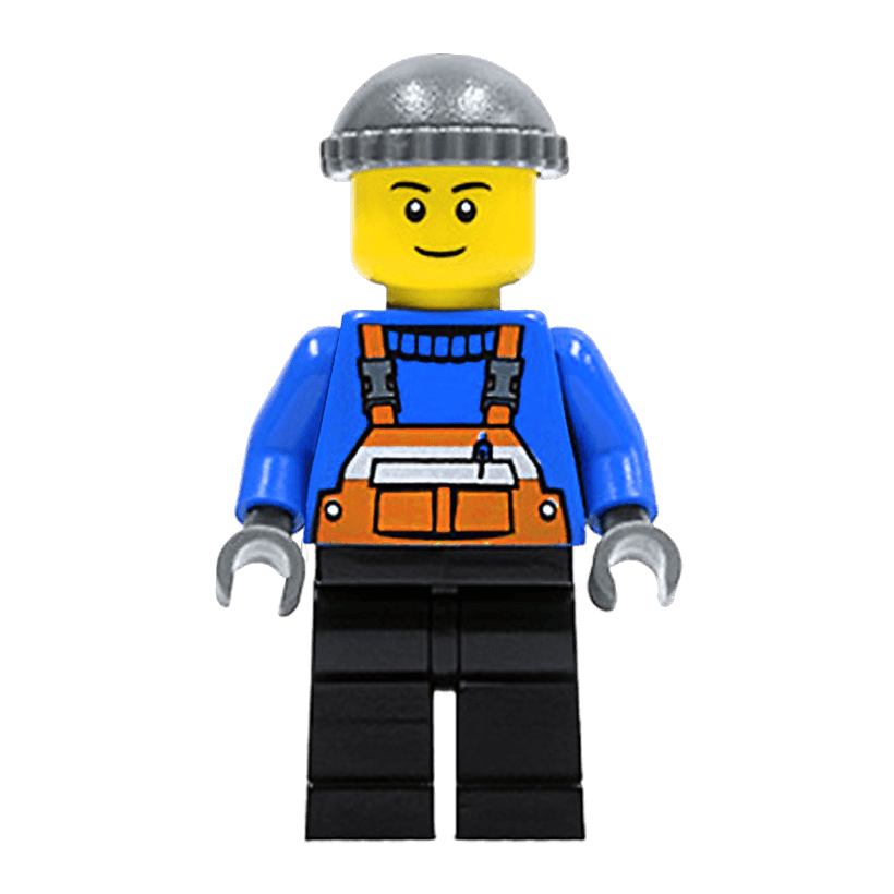 Фигурка Lego Construction 973px437 Overalls with Safety Stripe Orange City twn123a 1 Б/У - Retromagaz