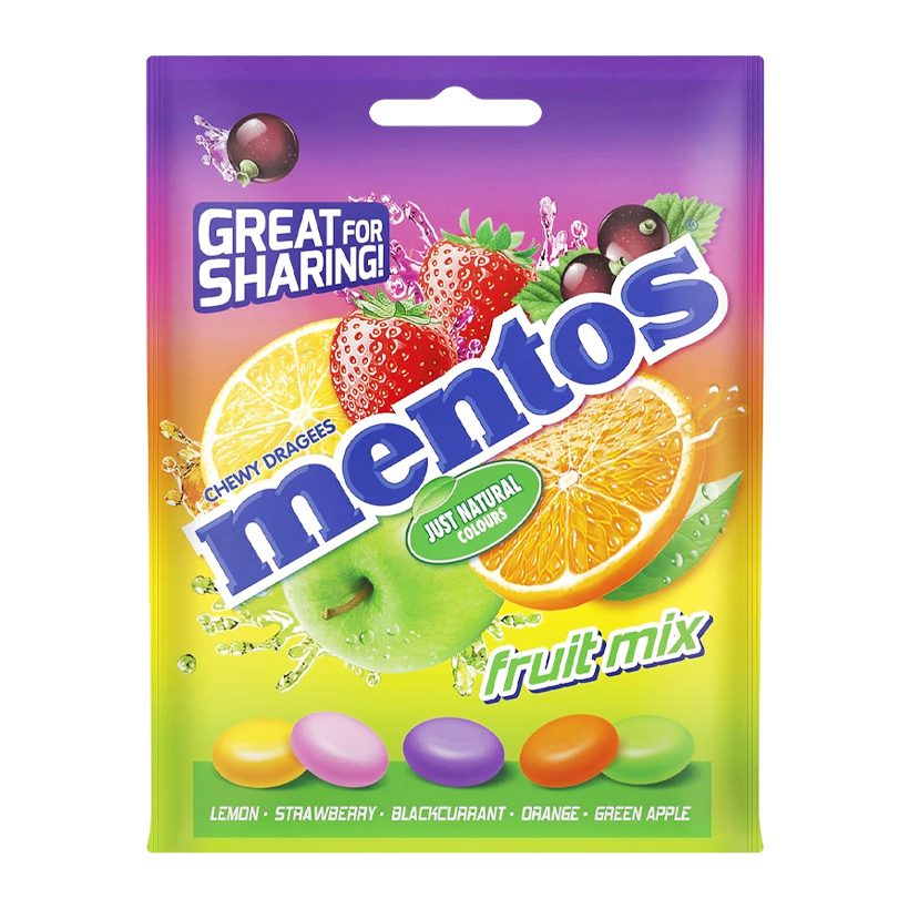 Цукерки Жувальні Mentos Fruit Mix 160g - Retromagaz