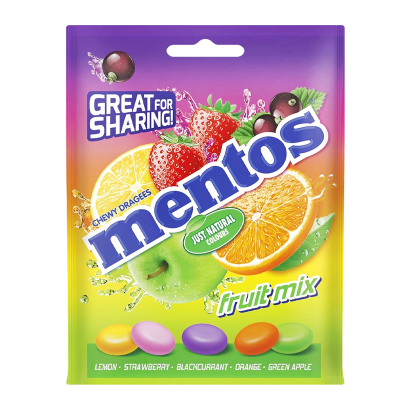 Конфеты Жевательные Mentos Fruit Mix 160g - Retromagaz