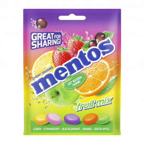 Конфеты Жевательные Mentos Fruit Mix 160g - Retromagaz