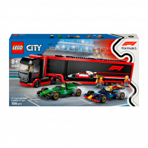 Конструктор Lego Грузовик F1 с Автомобилями RB20 и AMR24 City 60445 Новый - Retromagaz