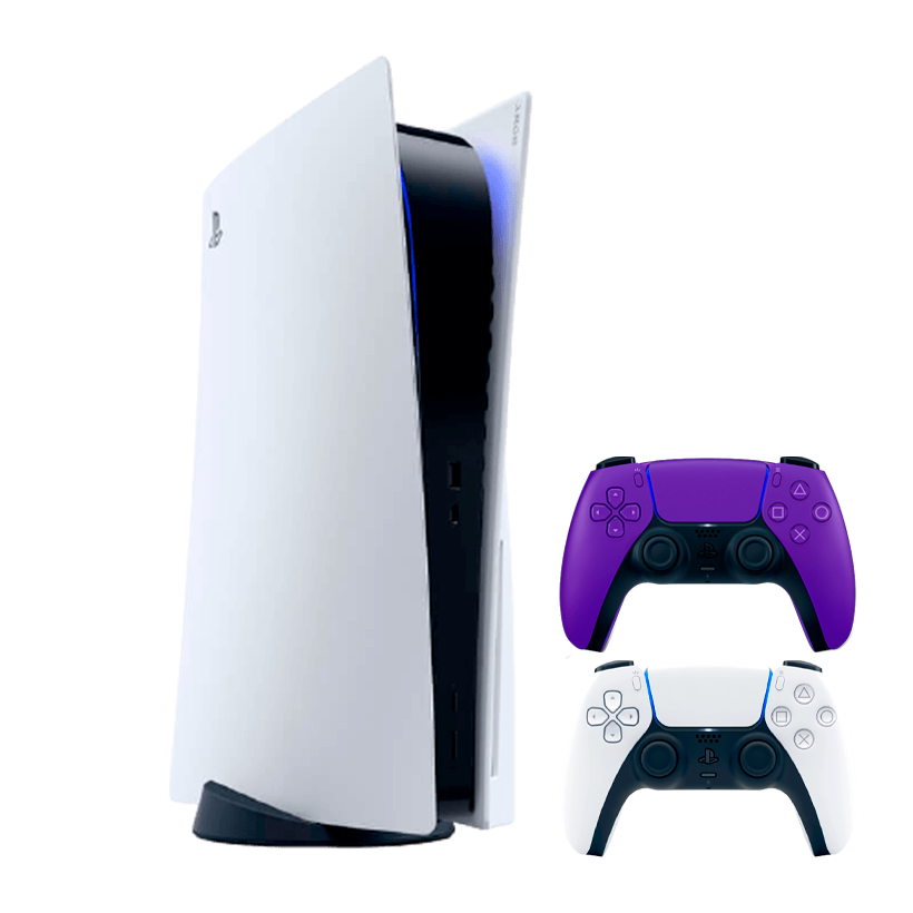 Набір Консоль Sony PlayStation 5 Blu-ray 825GB White Новий + Геймпад Бездротовий DualSense Purple - Retromagaz
