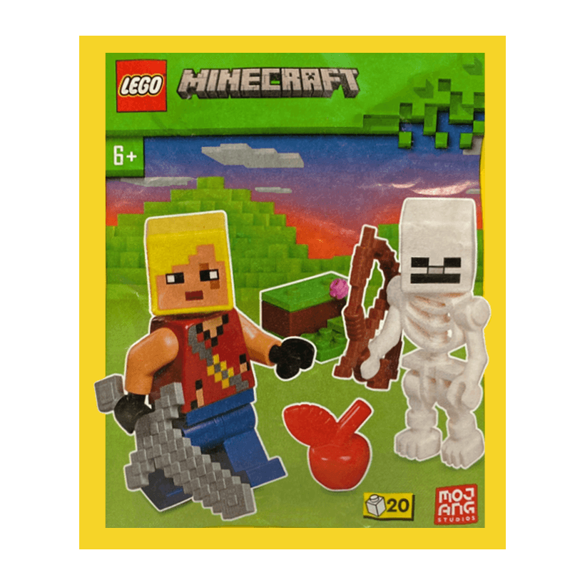 Конструктор Lego Фігурка Hero With Skeleton Paper Bag Minecraft 662409 Новый - Retromagaz