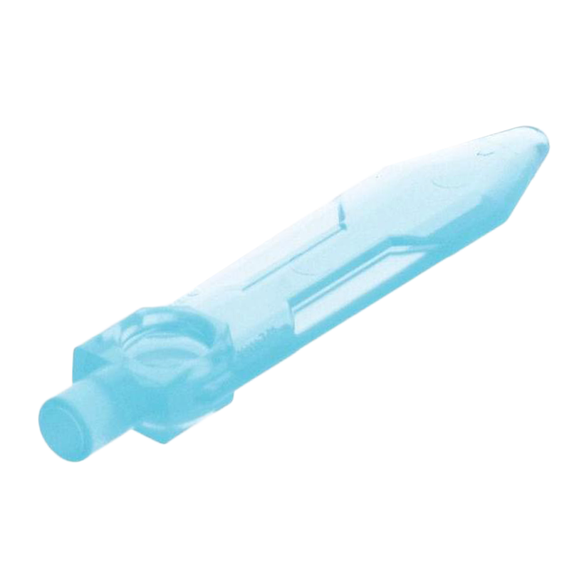 Зброя 4шт Lego Меч Blade with Bar 23860 6205367 Trans-Light Blue Б/У - Retromagaz