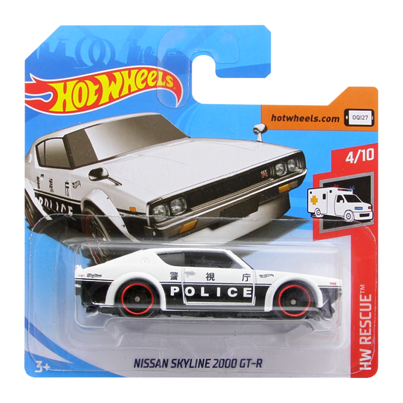 Машинка Базова Hot Wheels Nissan Skyline 2000 GT-R Police Rescue 1:64 FYC81 White - Retromagaz