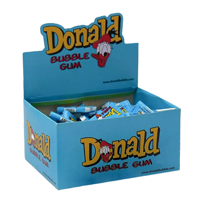 Набір Жувальна Гумка Donald Bubble Gum Blue 4,5g 100шт - Retromagaz