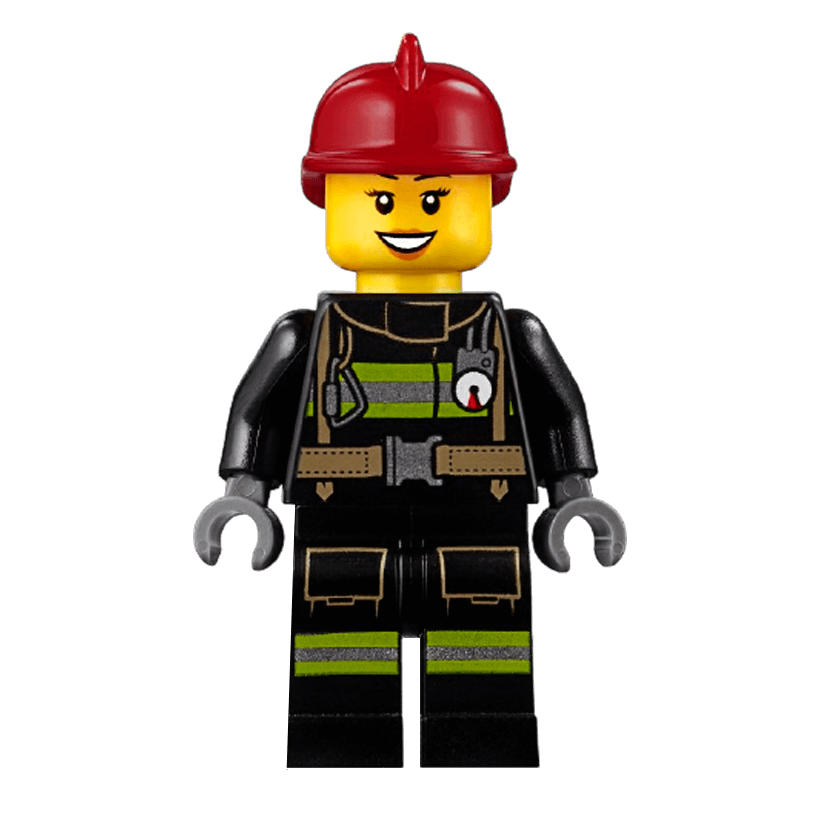 Фигурка Lego Fire 973pb1302 Reflective Stripes with Utility Belt Black Eyebrows City cty0347 Б/У - Retromagaz