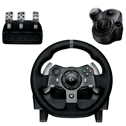 Набор Руль Проводной Logitech Xbox Series G920 Black Новый  + Рычаг Переключения Передач PlayStation 4 5 Xbox Driving Force Shifter - Retromagaz