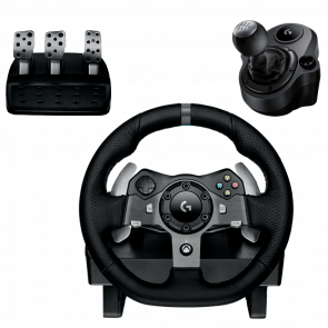 Набір Кермо Дротовий Logitech Xbox Series G920 Black Новий  + Важіль перемикання передач PlayStation 4 5 Xbox Driving Force Shifter - Retromagaz