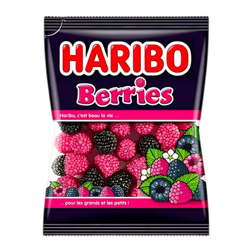 Цукерки Жувальні Haribo Berries Ягідні 175g - Retromagaz