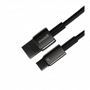 Кабель Baseus Tungsten Gold Fast Charging 100W USB 2.0 - USB Type-C Black 2m